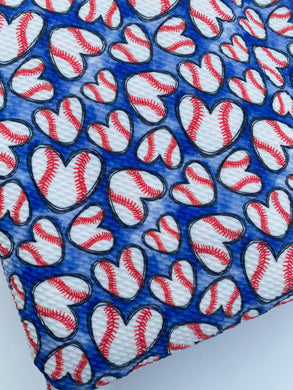 Pre-Order Blue Baseball Love Sports/Teams Bullet, DBP, Rib Knit, Cotton Lycra + other fabrics