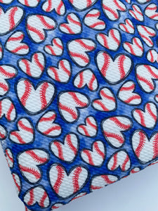 Pre-Order Blue Baseball Love Sports/Teams Bullet, DBP, Rib Knit, Cotton Lycra + other fabrics