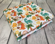 Load image into Gallery viewer, Ready to Ship Bullet fabric Baby Dinosaur Animals makes great bows, head wraps, bummies, and more.