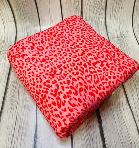 Pre-Order Red Cheetah Animals Bullet, DBP, Rib Knit, Cotton Lycra + other fabrics