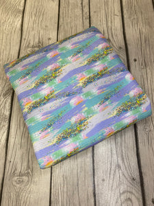 Ready to Ship Bullet Mermaid Pastel Brushstrokes w/Faux Glitter Girl Print makes great bows, head wraps, bummies, and more.