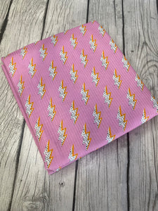 Ready to Ship Rib Knit Pink Lightning Bolt Seasons makes great bows, head wraps,  bummies, and more.