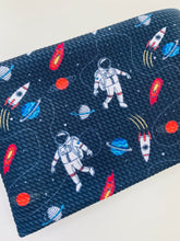 Load image into Gallery viewer, Ready to Ship Bullet Astronaut in Outerspace Career Boys makes great bows, head wraps, bummies, and more.