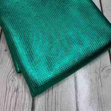 Load image into Gallery viewer, Ready to Ship Bullet Solid Kelly Green Metallic makes great bows, head wraps, bummies, and more.