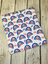 Load image into Gallery viewer, Pre-Order Rainbow Fourth of July Seasons Bullet, DBP, Rib Knit, Cotton Lycra + other fabrics