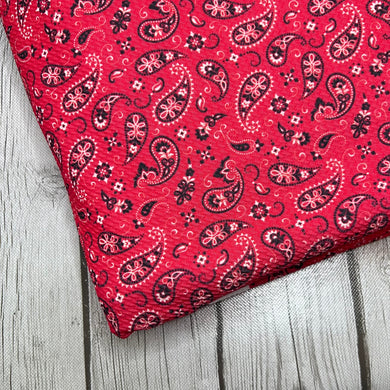 Ready to Ship Bullet Red Bandana Western makes great bows, head wraps, bummies, and more.