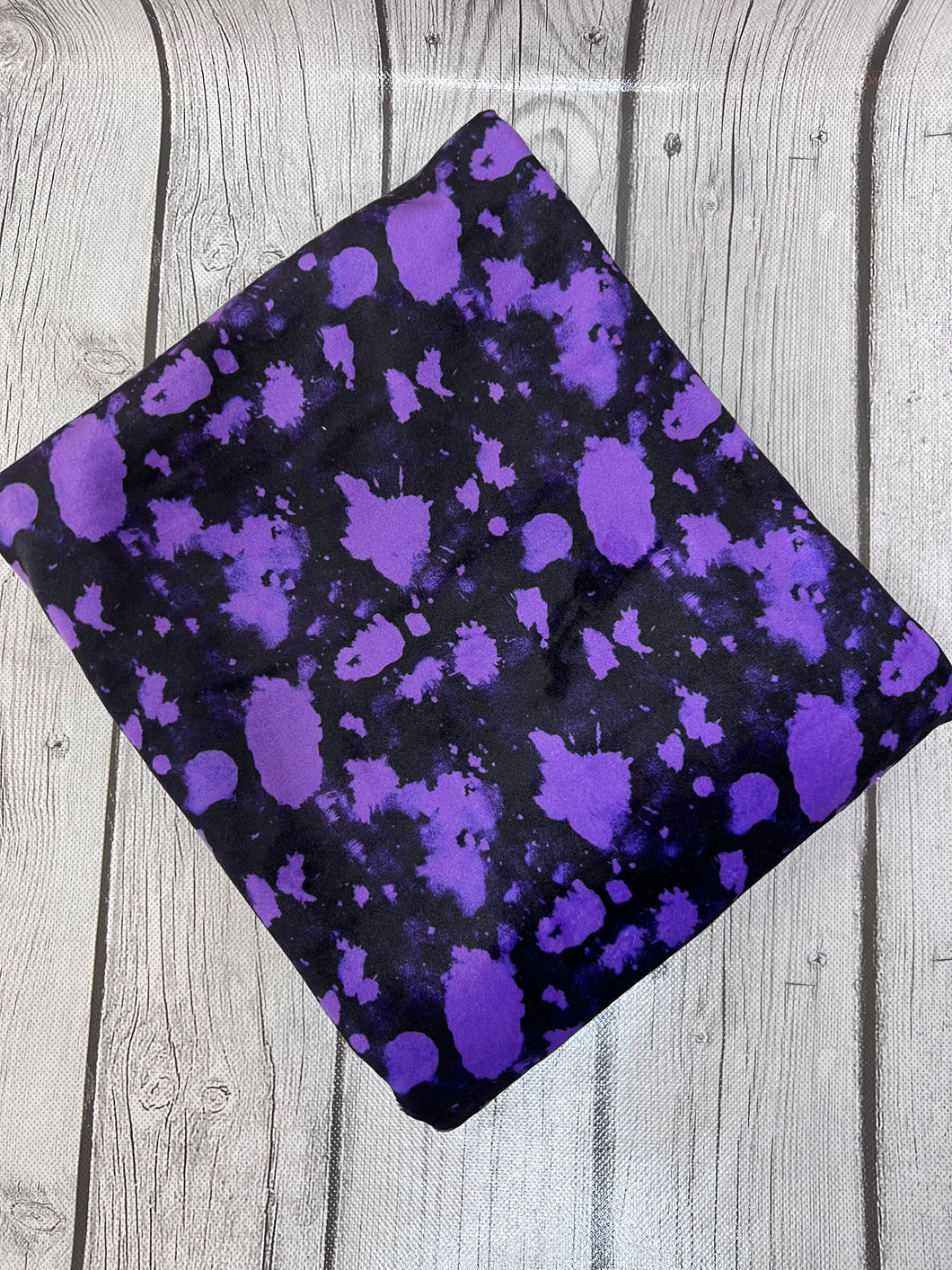Ready to Ship Velvet Purple Black Paint Splat makes great bows, head wraps, bummies, and more.