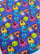 Load image into Gallery viewer, Ready To Ship DBP Monster Party Boy Prints Halloween makes great bows, head wraps, bummies, and more.