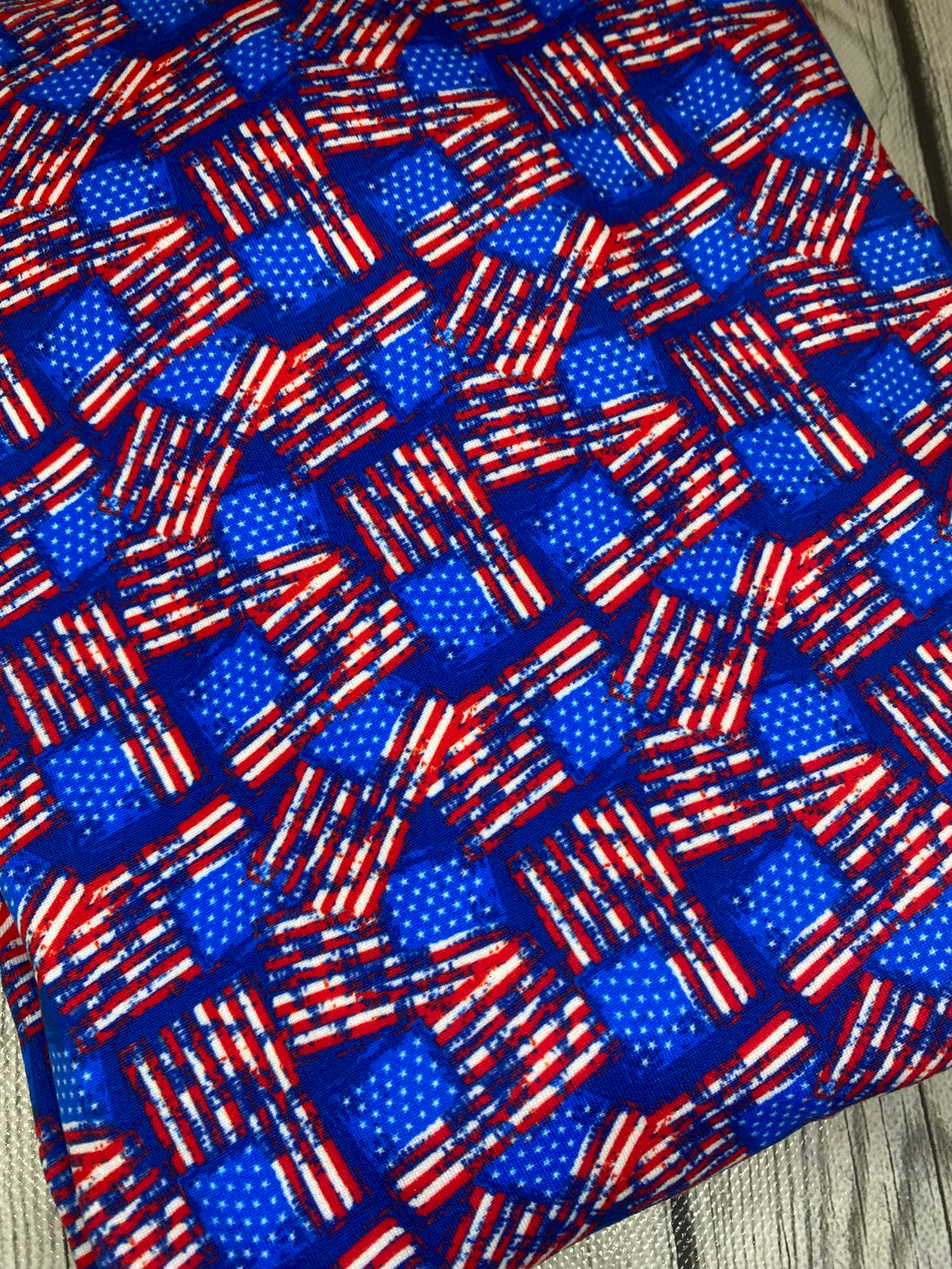 Ready to Ship DBP Fabric Fourth of July American Flag makes great bows, head wraps, bummies, and more.