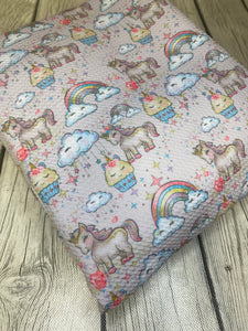 Ready to Ship Bullet Cupcake Unicorn Animals Girl Print makes great bows, head wraps, bummies, and more.