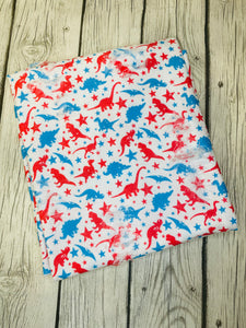 Ready to Ship Distressed Fourth of July Dinosaurs makes great bows, head wraps, bummies, and more.