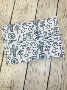 Pre-Order Bullet, DBP, Velvet and Rib Knit fabric Wild Western Boy Print makes great bows, head wraps, bummies, and more.