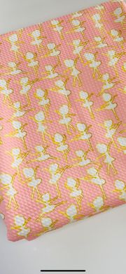 Ready to Ship Bullet fabric Pink Ballerina Girl Prints makes great bows, head wraps, bummies, and more.