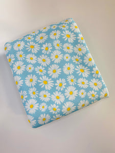 Ready to Ship Bullet Baby Blue Spring Daisy Floral makes great bows, head wraps, bummies, and more.
