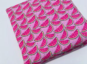 Ready to Ship Bullet fabric Striped Summer Watermelon Food makes great bows, head wraps, bummies, and more.