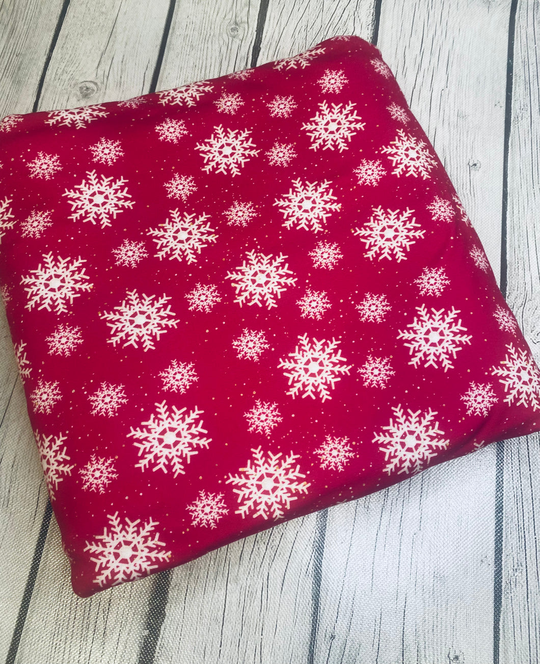 Ready to Ship DBP fabric Pink Snowflakes makes great bows, head wraps, bummies, and more.