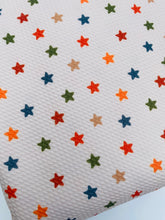Load image into Gallery viewer, Ready to Ship Bullet knit fabric Boho Star Shapes makes great bows, head wraps, bummies, and more.