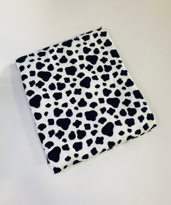 Ready to Ship DBP Fabric Black and White Cow Print Animals makes great bows, head wraps, bummies, and more.