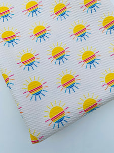 Pre-Order Rainbow Sunshine Seasons Bullet, DBP, Rib Knit, Cotton Lycra + other fabrics