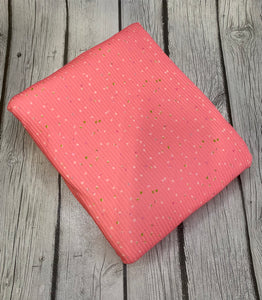 Ready to Ship Rib Knit Pink Confetti shapes makes great bows, head wraps,  bummies, and more.