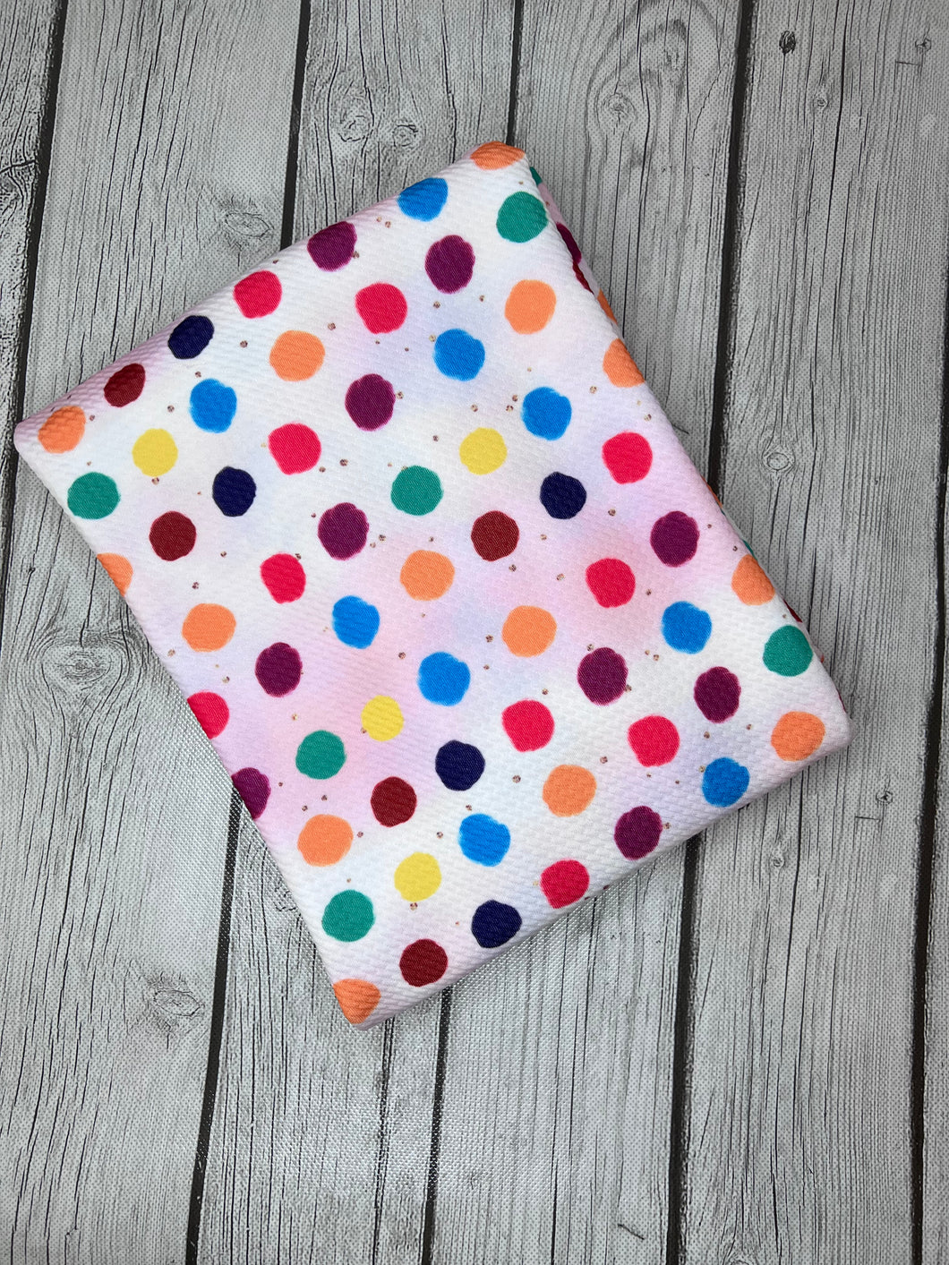 Ready to Ship Bullet Fiesta Polka Dots Shapes makes great bows, head wraps, bummies, and more.