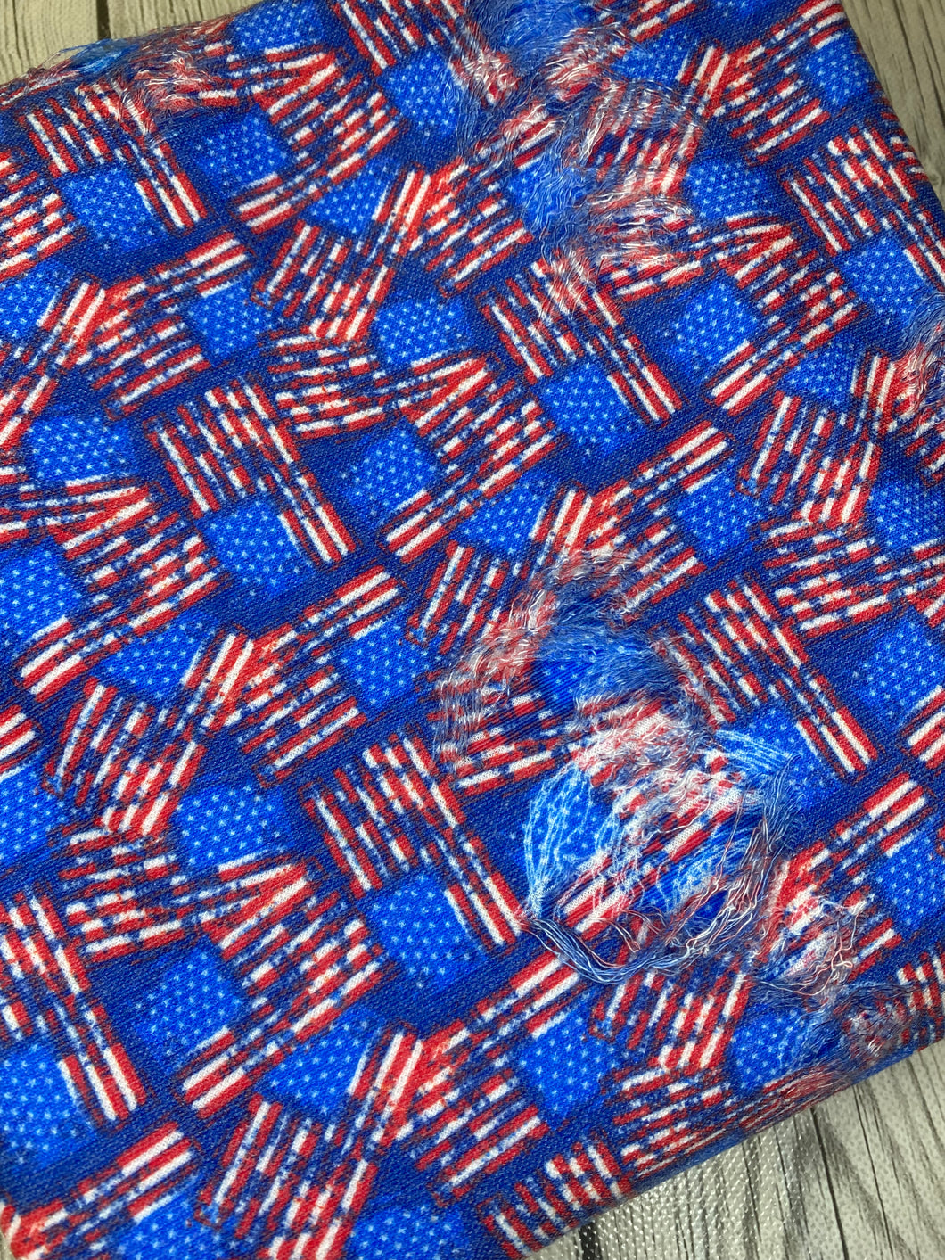 Ready to Ship Distressed Fourth of July American Flag makes great bows, head wraps, bummies, and more.