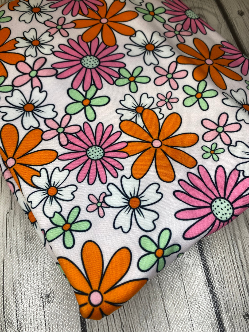 Ready to Ship DBP Fabric Groovy Summer Floral makes great bows, head wraps, bummies, and more.