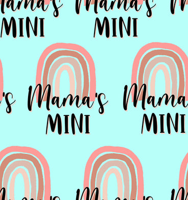 Pre-Order Bullet, DBP, Velvet and Rib Knit fabric Mama's Mini w/Teal Title Seasons makes great bows, head wraps, bummies, and more.