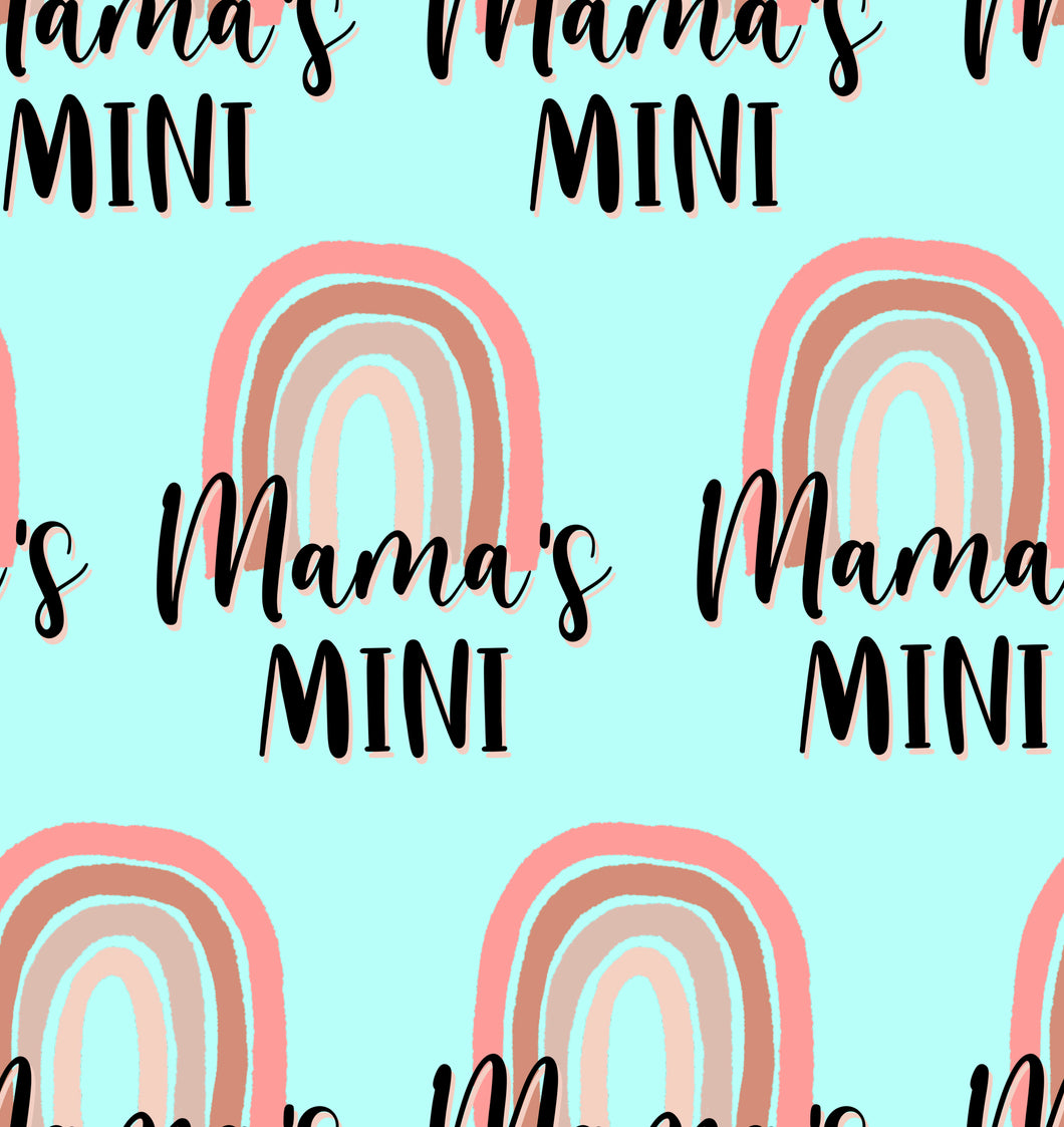 Pre-Order Bullet, DBP, Velvet and Rib Knit fabric Mama's Mini w/Teal Title Seasons makes great bows, head wraps, bummies, and more.