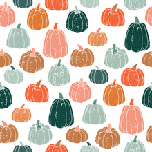 Load image into Gallery viewer, Pre-Order Fall Pumpkins Thanksgiving Food Bullet, DBP, Rib Knit, Cotton Lycra + other fabrics