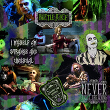 Load image into Gallery viewer, Pre-Order Beetlejuice Halloween Character Bullet, DBP, Rib Knit, Cotton Lycra + other fabrics